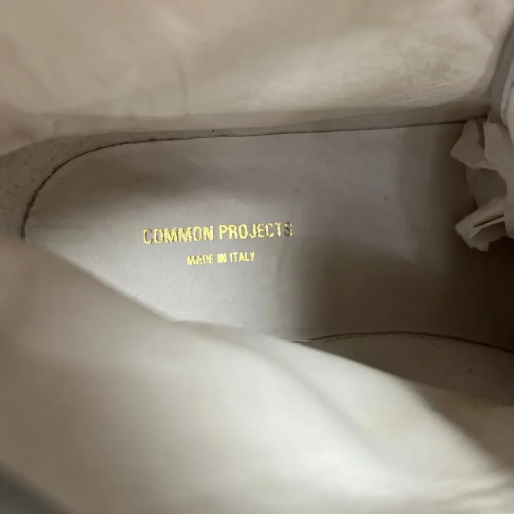 Common Projects Tournament High Top Sneakers EU42 Grey Leather Shoes ITALY
